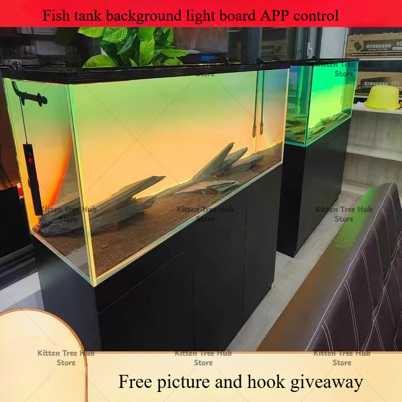 Fish Tank Background Board LED - Aquarium Fish Rainbow ulasan dan harga