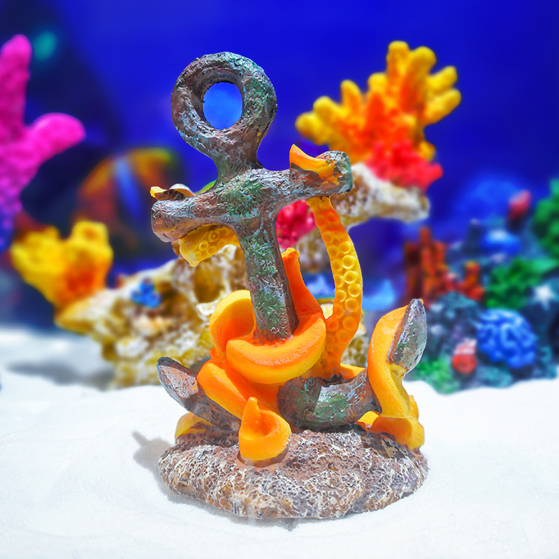 Retro Resin Landscape Ornament - Aquarium Fish Monster ulasan dan harga