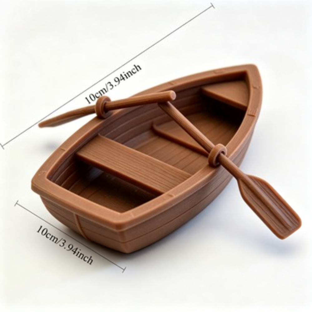 Mini Double Oar Wooden Boat Aq - Aquarium Fish Cichlid ulasan dan harga