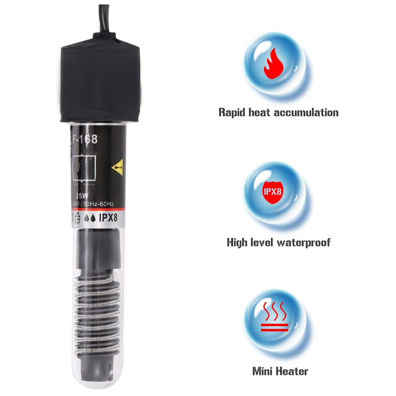 Mini Aquarium Heater Submersib - Aquarium Fish Cold Water ulasan dan harga