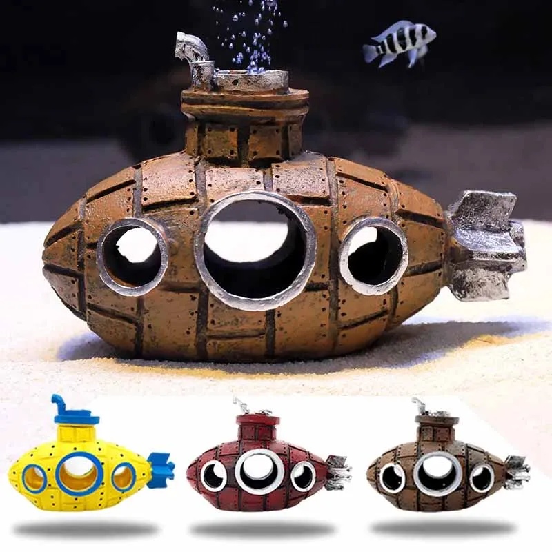 Resin Submarine Ornaments Aqua - Aquarium Fish Cichlid ulasan dan harga