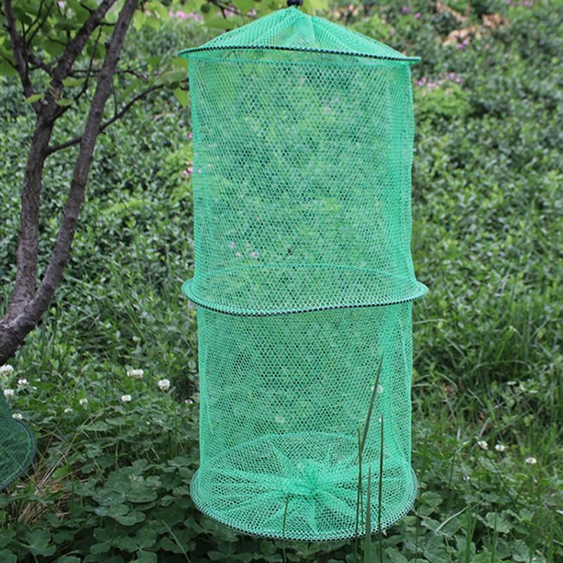 Folding Round Nylon Mesh Metal - Aquarium Fish Trap ulasan dan harga