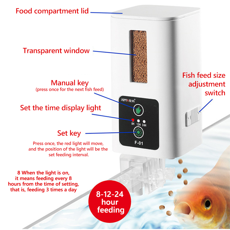 400ml Aquarium Automatische Fe - Aquarium Fish Feeder Automatic ulasan dan harga